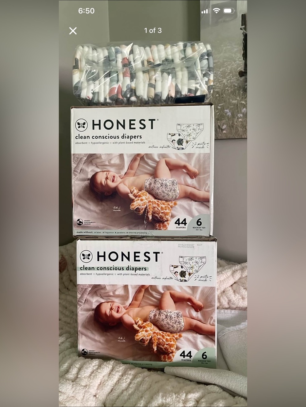 Honest Diapers Size 6 129 count